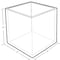 Azar Displays 7" Deluxe Clear Acrylic Cube Bin, PK4 556307 - alternate 2